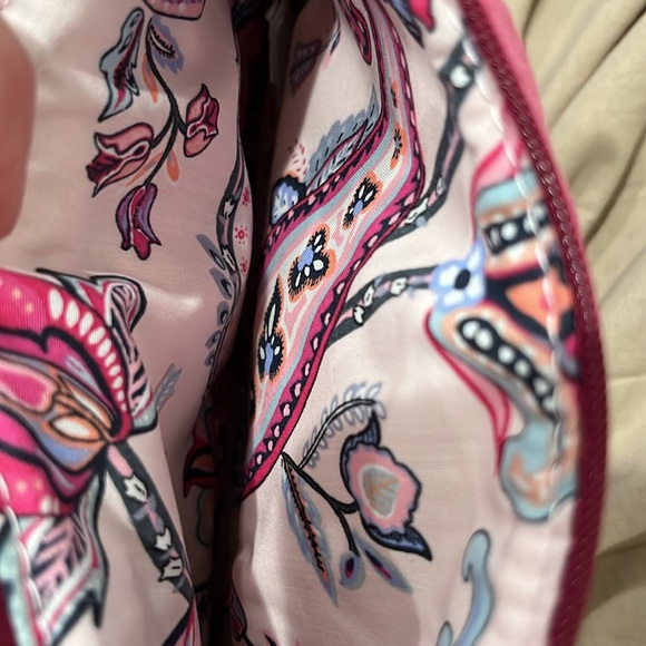 Vera Bradley Breast Cancer Awareness velour zippered compact organizer mauve - Picture 7 of 9